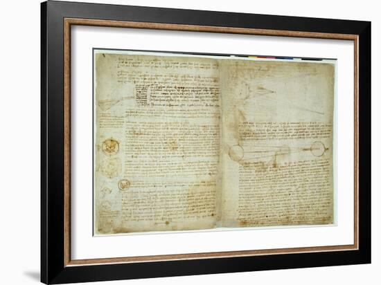 The Codex Hammer, Pages 48-51, 1508-12-Leonardo da Vinci-Framed Giclee Print