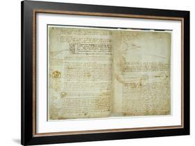 The Codex Hammer, Pages 48-51, 1508-12-Leonardo da Vinci-Framed Giclee Print