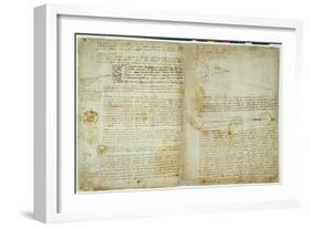 The Codex Hammer, Pages 48-51, 1508-12-Leonardo da Vinci-Framed Giclee Print