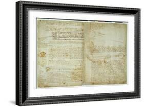 The Codex Hammer, Pages 48-51, 1508-12-Leonardo da Vinci-Framed Giclee Print