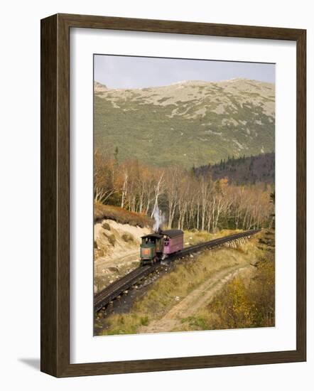 The Cog Railroad on Mt. Washington in Twin Mountain, New Hampshire, USA-Jerry & Marcy Monkman-Framed Photographic Print