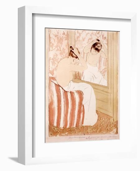 The Coiffure-Mary Stevenson Cassatt-Framed Giclee Print