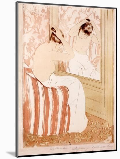 The Coiffure-Mary Stevenson Cassatt-Mounted Giclee Print