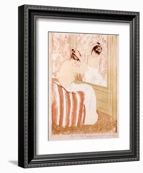 The Coiffure-Mary Stevenson Cassatt-Framed Giclee Print