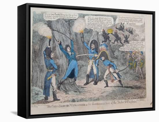 The Cold-Blooded Murderer or the Assassination of the Duke D'Enghein, 1804-Charles Williams-Framed Stretched Canvas