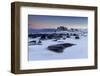 The Cold Wind That Blows Constantly Shapes the Snow on the Rocks around Uttakleiv at Dawn-Roberto Moiola-Framed Photographic Print