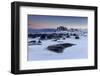 The Cold Wind That Blows Constantly Shapes the Snow on the Rocks around Uttakleiv at Dawn-Roberto Moiola-Framed Photographic Print