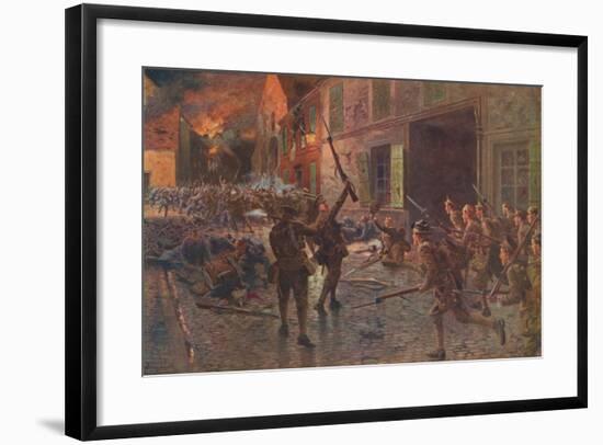 'The Coldstream Guards at Landrecies, August, 1914', 1915 (1928)-William Barnes Wollen-Framed Giclee Print