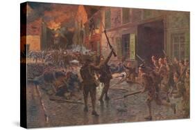 'The Coldstream Guards at Landrecies, August, 1914', 1915 (1928)-William Barnes Wollen-Stretched Canvas