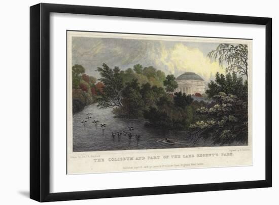 The Coliseum and Part of the Lake, Regent's Park, London-Thomas Hosmer Shepherd-Framed Giclee Print