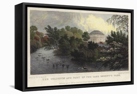 The Coliseum and Part of the Lake, Regent's Park, London-Thomas Hosmer Shepherd-Framed Stretched Canvas