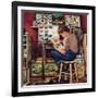 "The Collector", August 11, 1951-Stevan Dohanos-Framed Giclee Print