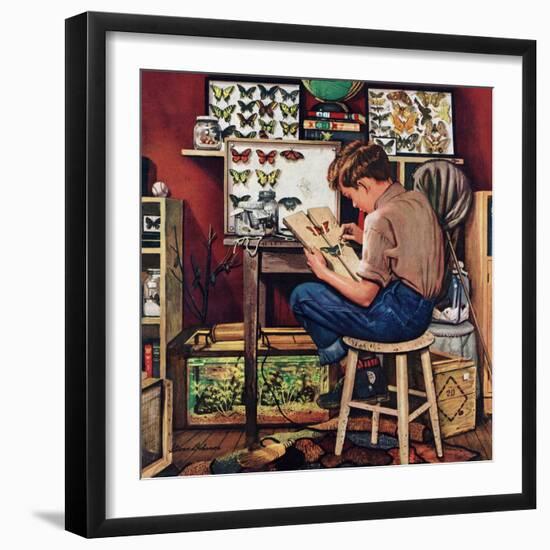 "The Collector", August 11, 1951-Stevan Dohanos-Framed Premium Giclee Print