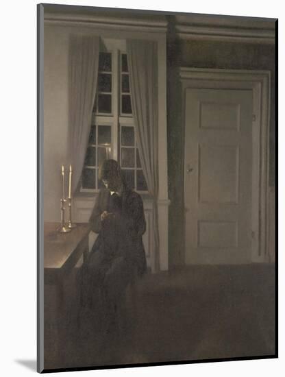 The Collector of Coins, 1904-Vilhelm Hammershoi-Mounted Giclee Print