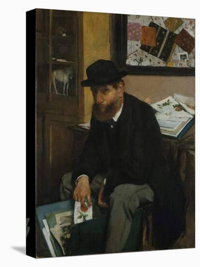 The Collector of Prints, 1866-Edgar Degas-Stretched Canvas