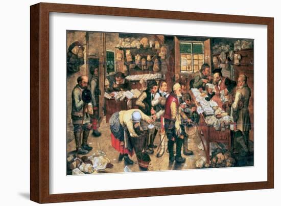 The Collector of Tithes, 1618-Pieter Brueghel the Younger-Framed Giclee Print