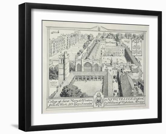 The College of St Mary de Winton or New College, 1928-Edmund Hort New-Framed Giclee Print