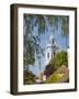 The collegiate church. Historic town Durnstein located in wine-growing area. Lower Austria-Martin Zwick-Framed Photographic Print