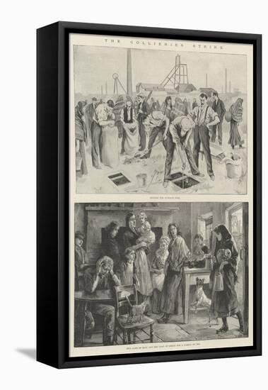 The Collieries Strike-William Heysham Overend-Framed Stretched Canvas