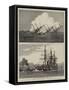 The Collision Between the German Ironclads in the Channel-null-Framed Stretched Canvas