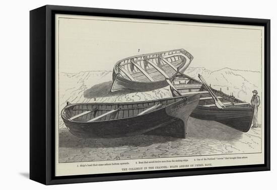The Collision in the Channel, Boats Ashore on Chesil Bank-null-Framed Stretched Canvas