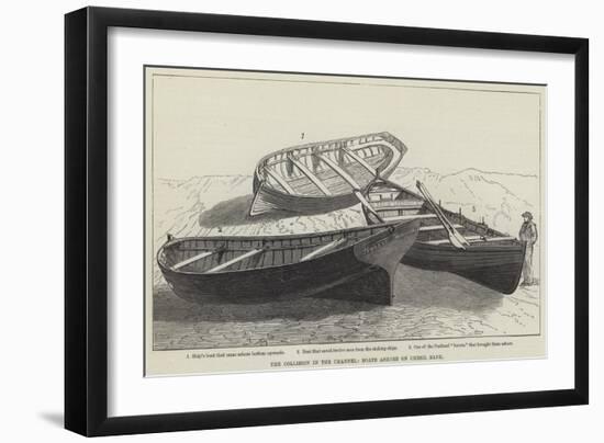 The Collision in the Channel, Boats Ashore on Chesil Bank-null-Framed Giclee Print