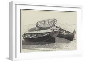 The Collision in the Channel, Boats Ashore on Chesil Bank-null-Framed Giclee Print