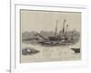 The Collision in the Solent, the Alberta Meeting the Mistletoe-William Edward Atkins-Framed Giclee Print