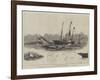 The Collision in the Solent, the Alberta Meeting the Mistletoe-William Edward Atkins-Framed Giclee Print