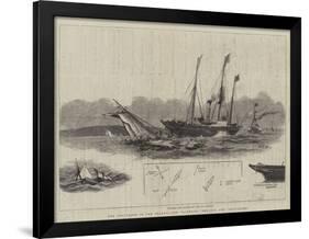 The Collision in the Solent, the Alberta Meeting the Mistletoe-William Edward Atkins-Framed Giclee Print