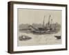 The Collision in the Solent, the Alberta Meeting the Mistletoe-William Edward Atkins-Framed Giclee Print