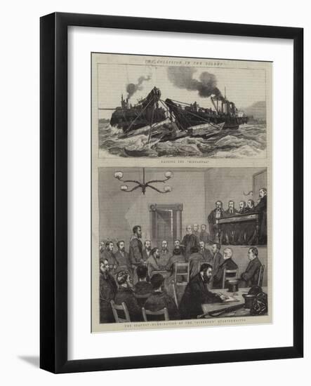 The Collision in the Solent-William Edward Atkins-Framed Giclee Print