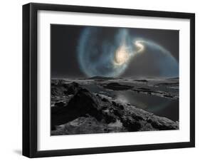The Collision of the Milky Way And Andromeda Galaxies Seen from the Earth-Stocktrek Images-Framed Premium Photographic Print