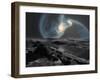 The Collision of the Milky Way And Andromeda Galaxies Seen from the Earth-Stocktrek Images-Framed Photographic Print