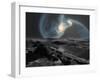 The Collision of the Milky Way And Andromeda Galaxies Seen from the Earth-Stocktrek Images-Framed Photographic Print