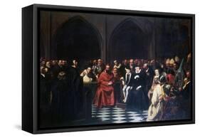 The Colloquy of Poissy in 1561, C1855-1912-Tony Robert-fleury-Framed Stretched Canvas