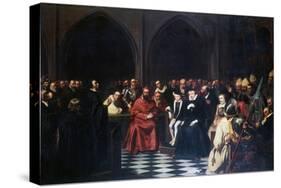 The Colloquy of Poissy in 1561, C1855-1912-Tony Robert-fleury-Stretched Canvas