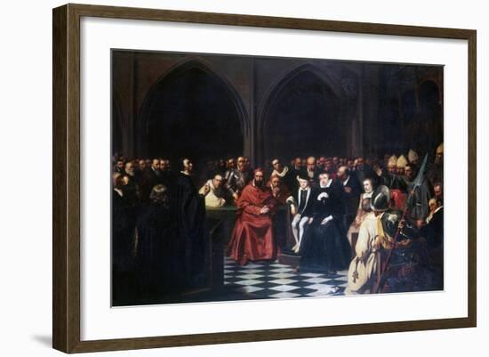 The Colloquy of Poissy in 1561, C1855-1912-Tony Robert-fleury-Framed Giclee Print