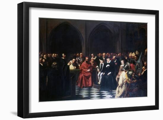 The Colloquy of Poissy in 1561, C1855-1912-Tony Robert-fleury-Framed Giclee Print