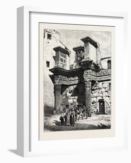 The Colonacce, Part of Nerva's Forum, Rome and its Environs, Italy, 19th Century-null-Framed Giclee Print