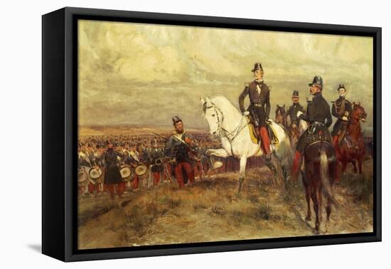 The Colonel of France, Duke of Aumale and His Army During Colonial Wars, Algeria-null-Framed Stretched Canvas