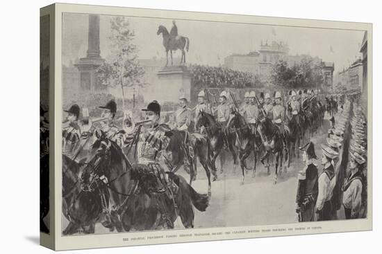 The Colonial Procession Passing Through Trafalgar Square-William Heysham Overend-Stretched Canvas