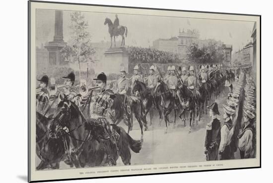 The Colonial Procession Passing Through Trafalgar Square-William Heysham Overend-Mounted Giclee Print
