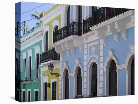 The Colonial Town, San Juan, Puerto Rico, West Indies, Caribbean, USA, Central America-Angelo Cavalli-Stretched Canvas