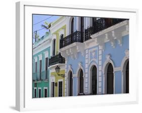 The Colonial Town, San Juan, Puerto Rico, West Indies, Caribbean, USA, Central America-Angelo Cavalli-Framed Photographic Print