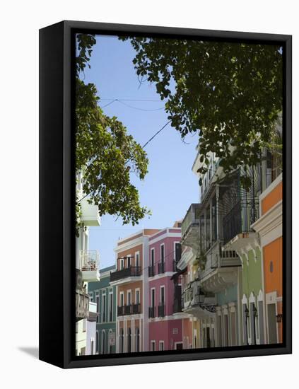 The Colonial Town, San Juan, Puerto Rico, West Indies, Caribbean, USA, Central America-Angelo Cavalli-Framed Stretched Canvas