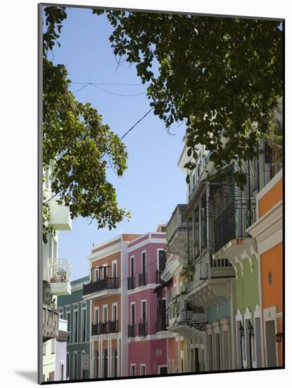 The Colonial Town, San Juan, Puerto Rico, West Indies, Caribbean, USA, Central America-Angelo Cavalli-Mounted Photographic Print