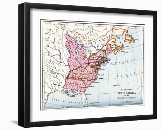 The Colonies of North America at the Declaration of Independence, 1776-null-Framed Giclee Print