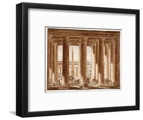 The Colonnade of St. Peter's Square, Seen from Outside, 1833-Agostino Tofanelli-Framed Premium Giclee Print