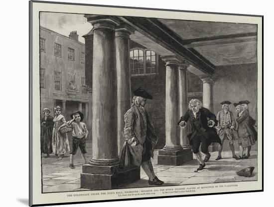 The Colonnade under the Town Hall-Charles Green-Mounted Giclee Print